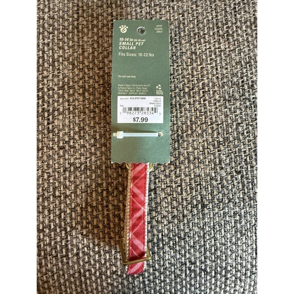 NEW Paw & Tail Red Plaid Dog Collar - XS/S - 10-14 Inches - Picture 5 of 6